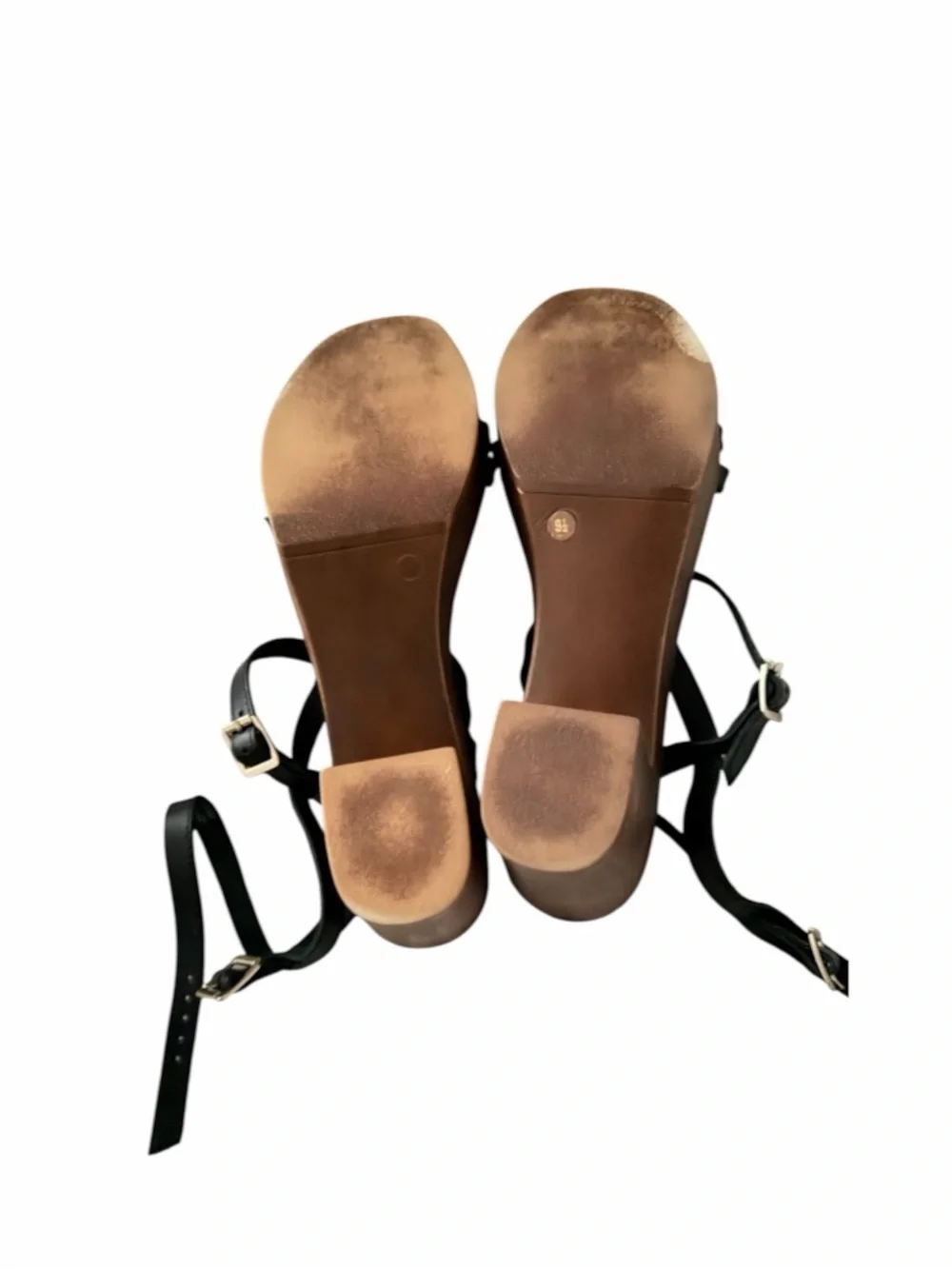 Seychelles Double Dip Black Strappy Platform Sandals size women’s 9.5